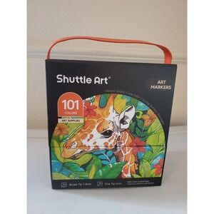 Shuttle Art 101 Colors Alcohol Markers, 101 Colors Dual Tip Art Marker Set